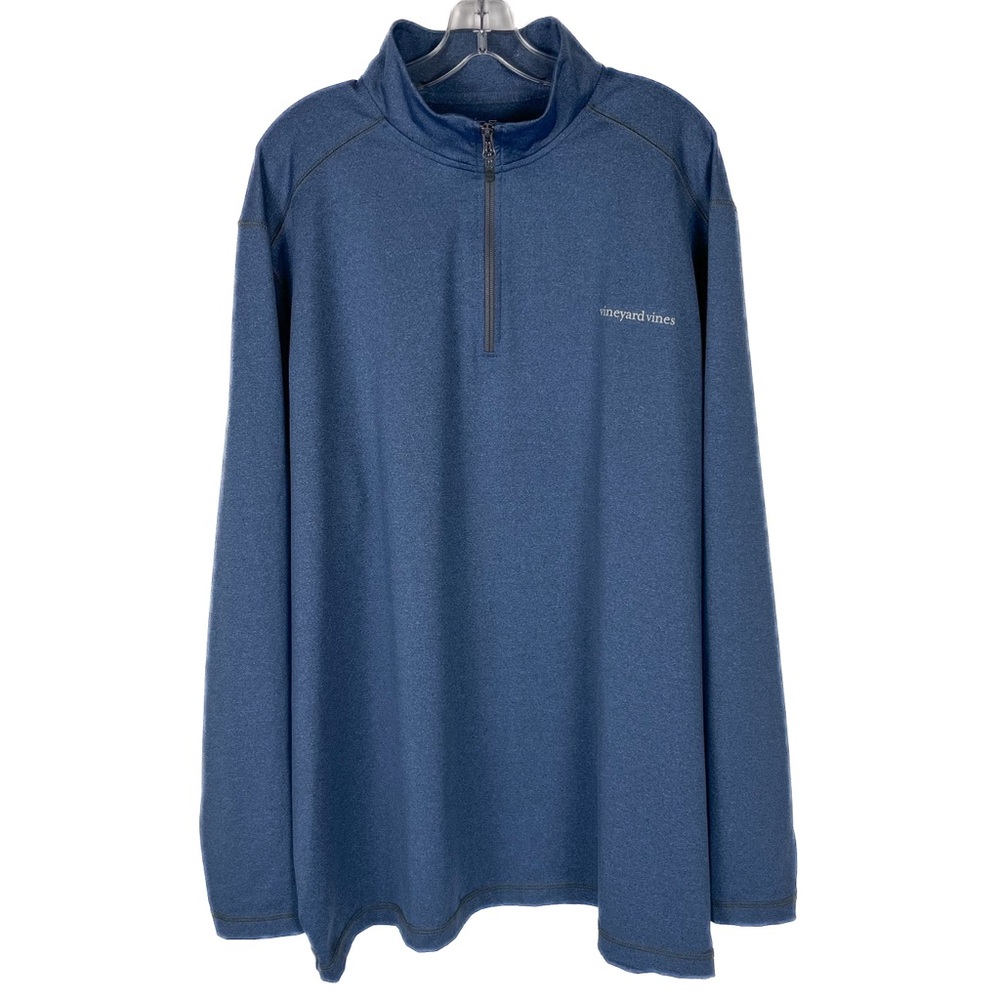 Vineyard Vines Performance Stretch Blue 1/4 Zip Golf Athletic Jacket Men's XXL
